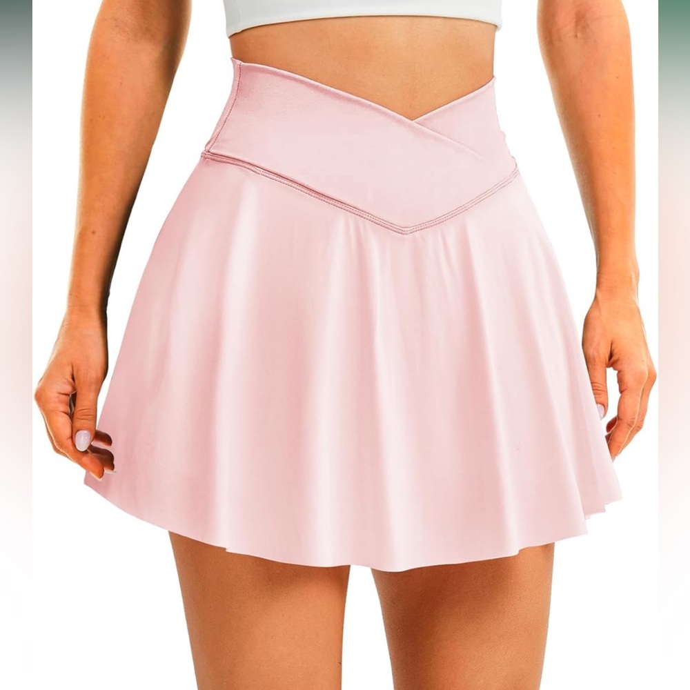 Pale pink athletic skort